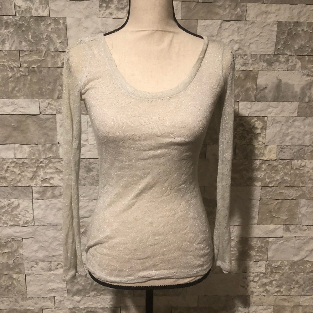 Express Silver Knit Top sz Xs